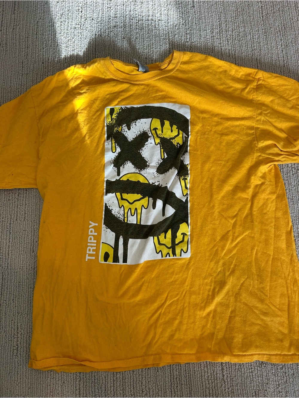 Tripp nyc Yellow Graphic Drip Smile Tee